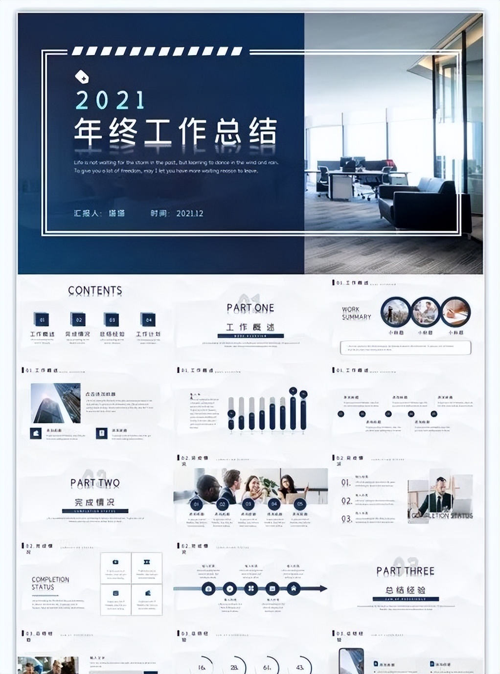商务大气工作总结ppt模板,部门工作总结及2022年工作思路ppt