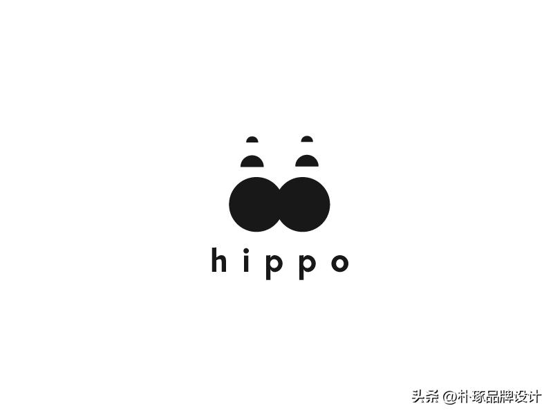 张开血盆大嘴IP动物形象河马元素logo创意集锦