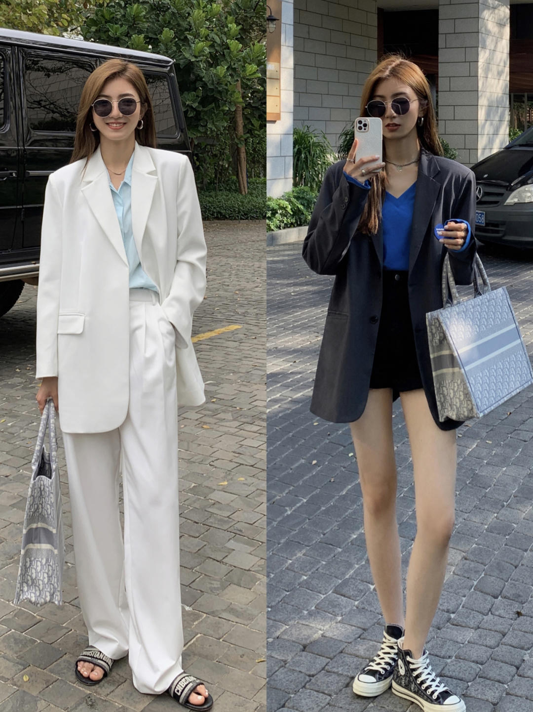 卫衣让位秋天流行西装时髦,西装配卫衣的秋冬氛围感