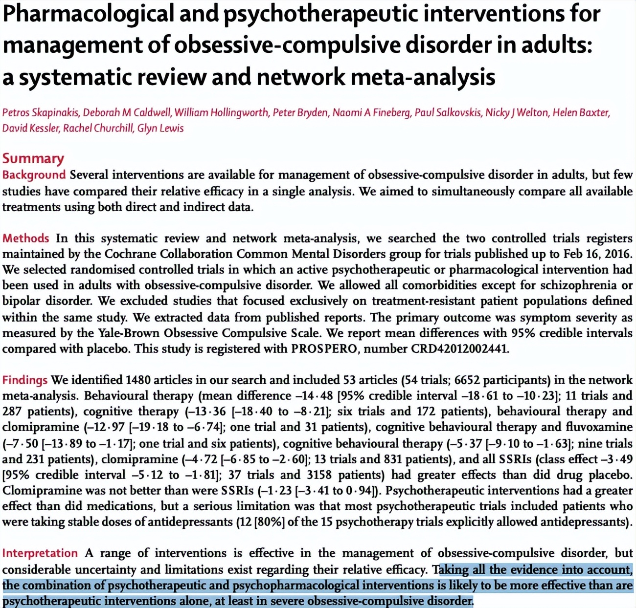 强迫障碍临床表现,强迫障碍最好治疗方法