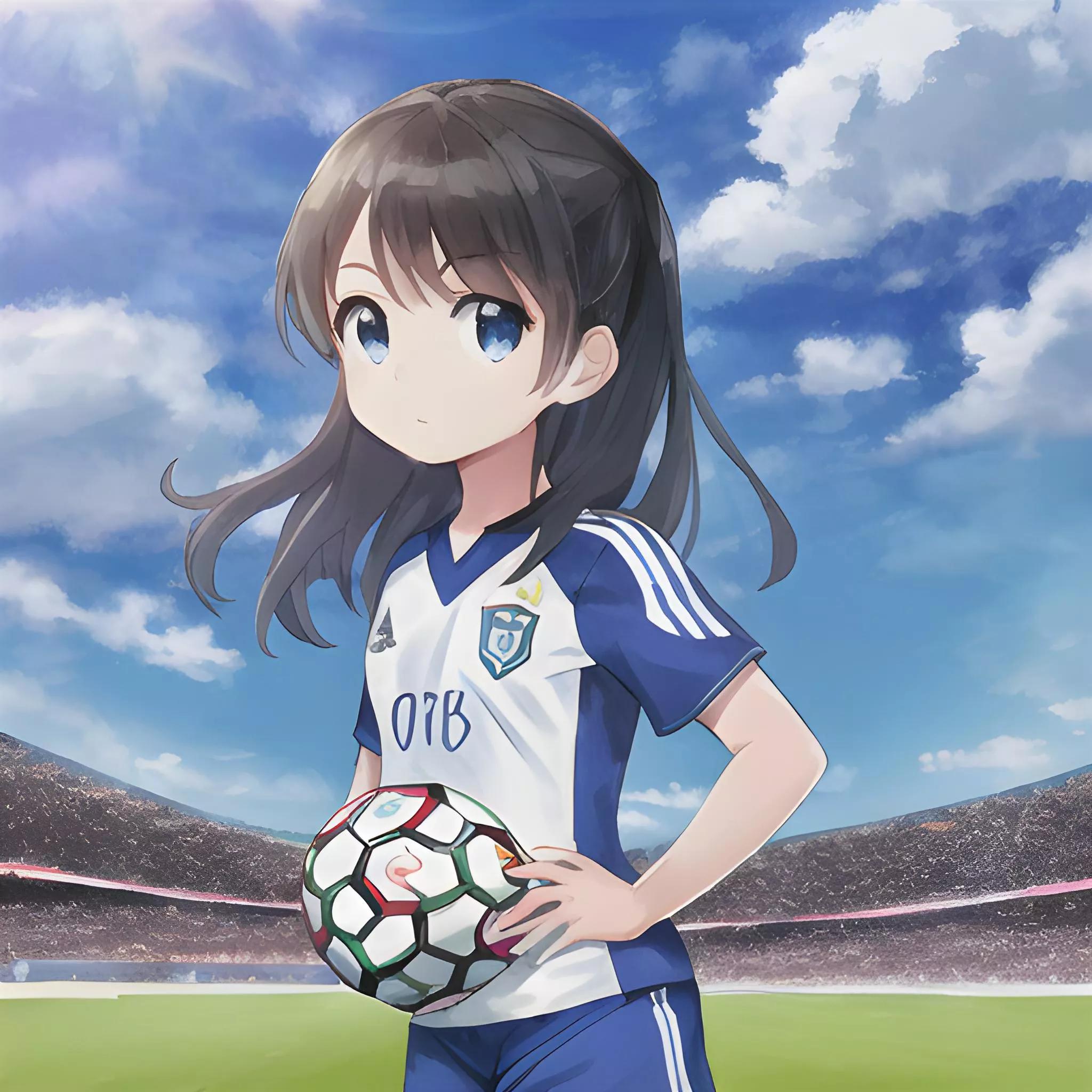 二次元足球宝贝壁纸,近日ai绘画爆款作品