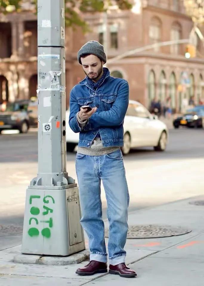 男士牛仔夹克怎么搭配,牛仔夹克春季穿搭男