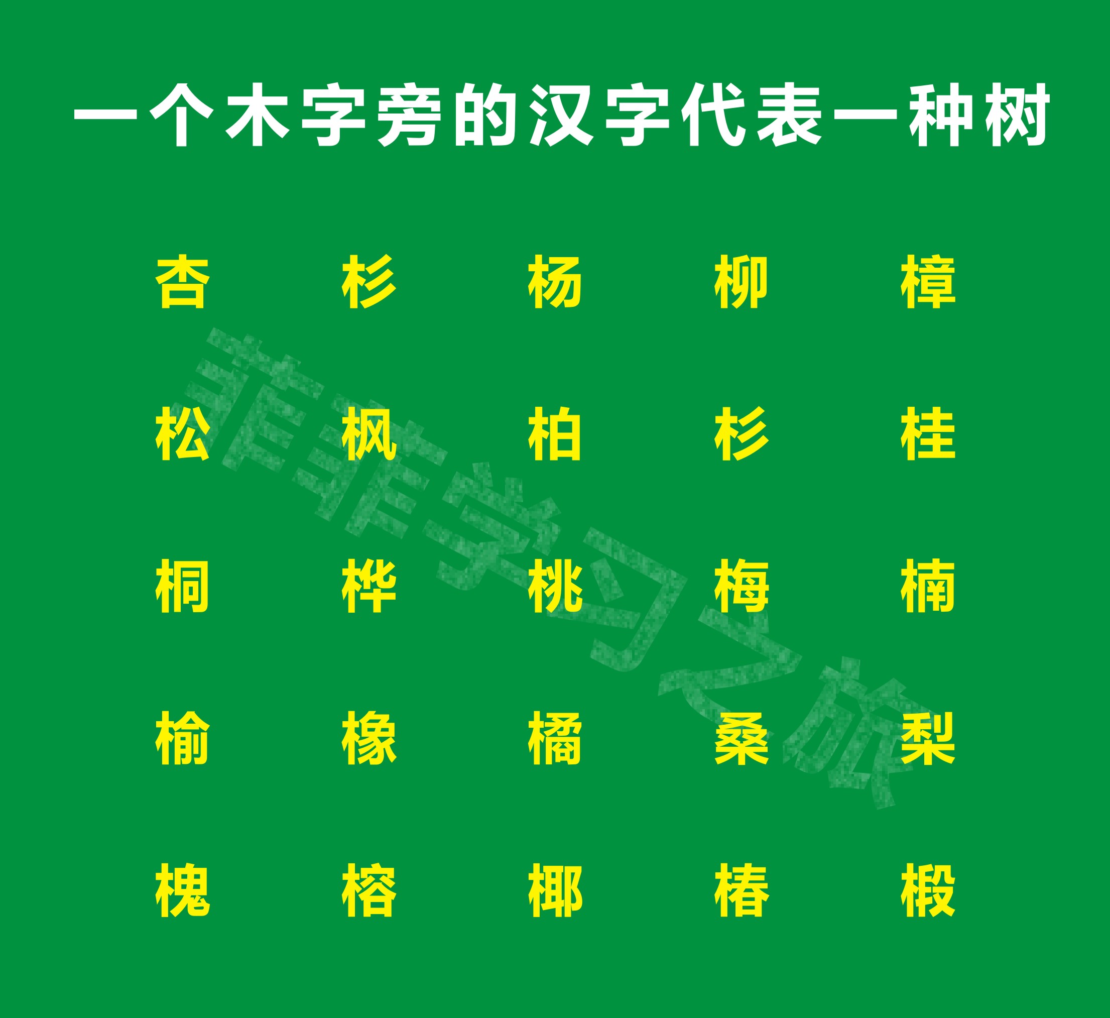 木偏旁的字一年级上,木字旁的字一年级左右结构
