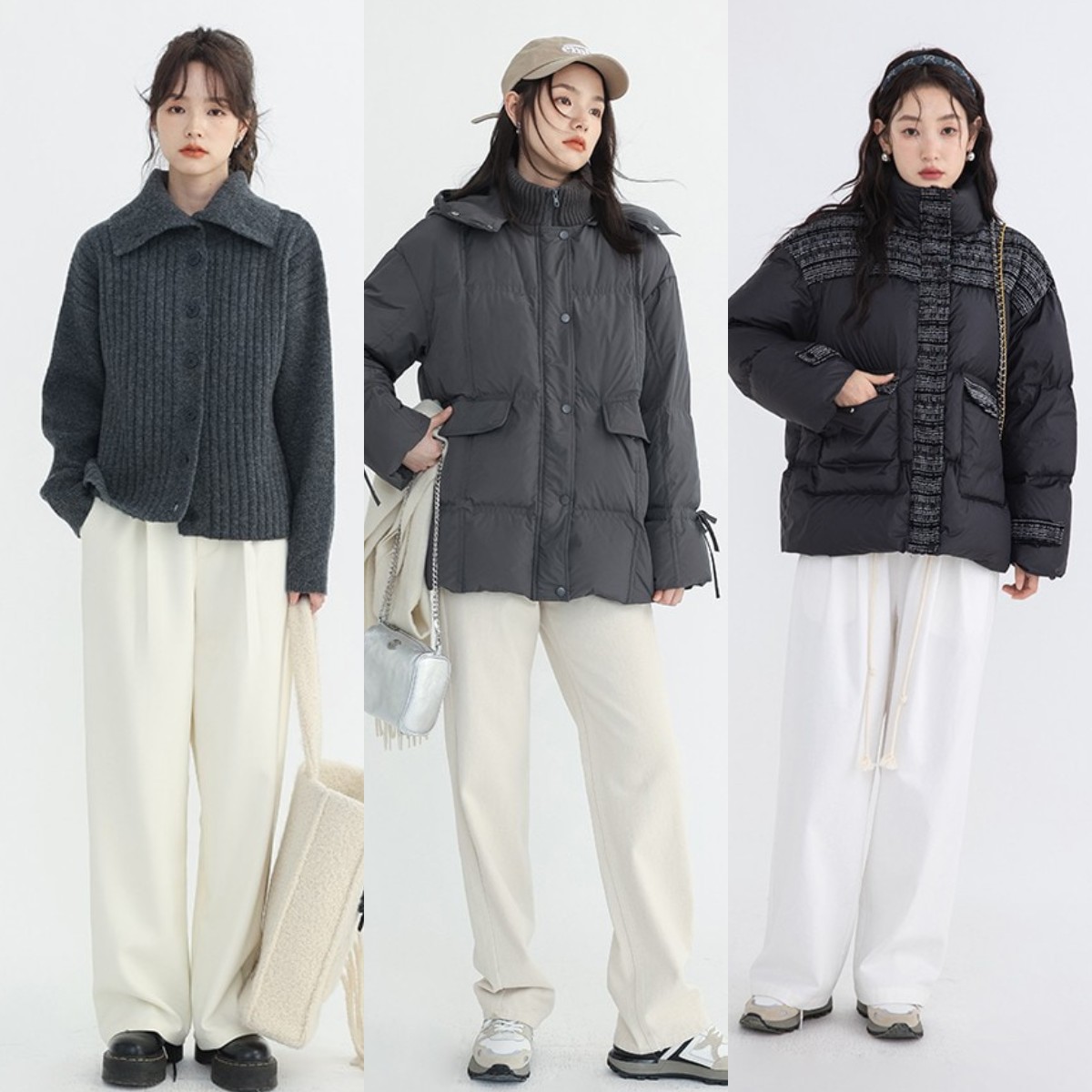 白色运动裤束脚怎么搭配上衣冬天,冬天白色休闲裤搭什么上衣最好看