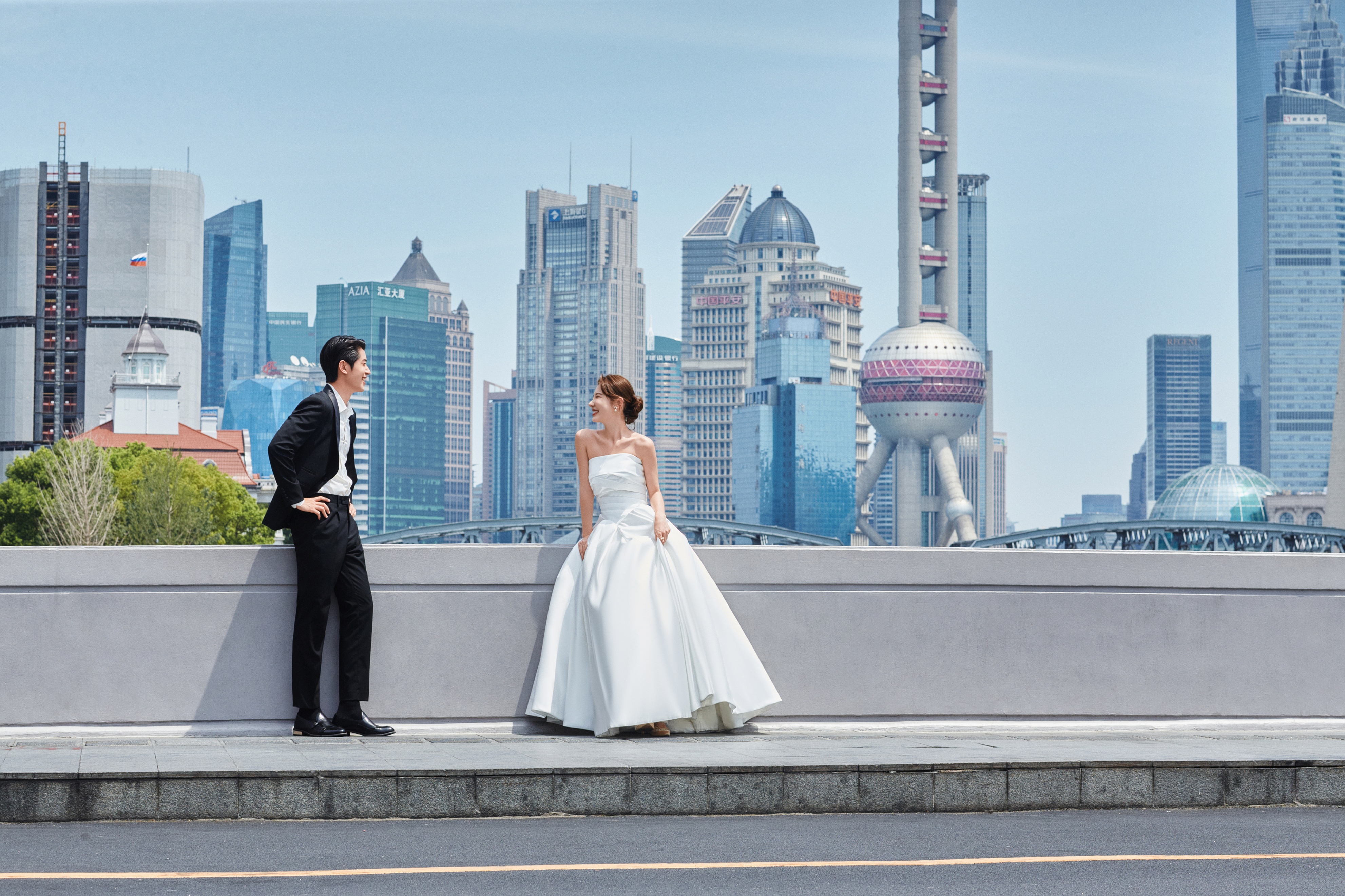 在上海拍的风格婚纱照,拍上海婚纱照