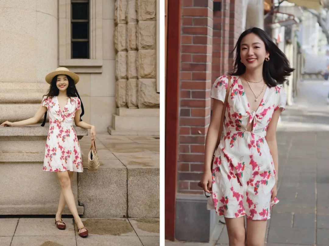 适合旅游穿的花裙子,夏天的花裙子美丽又治愈