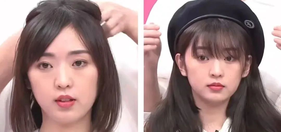女生齐刘海和中分哪个更减龄,2021减龄最火发型齐刘海