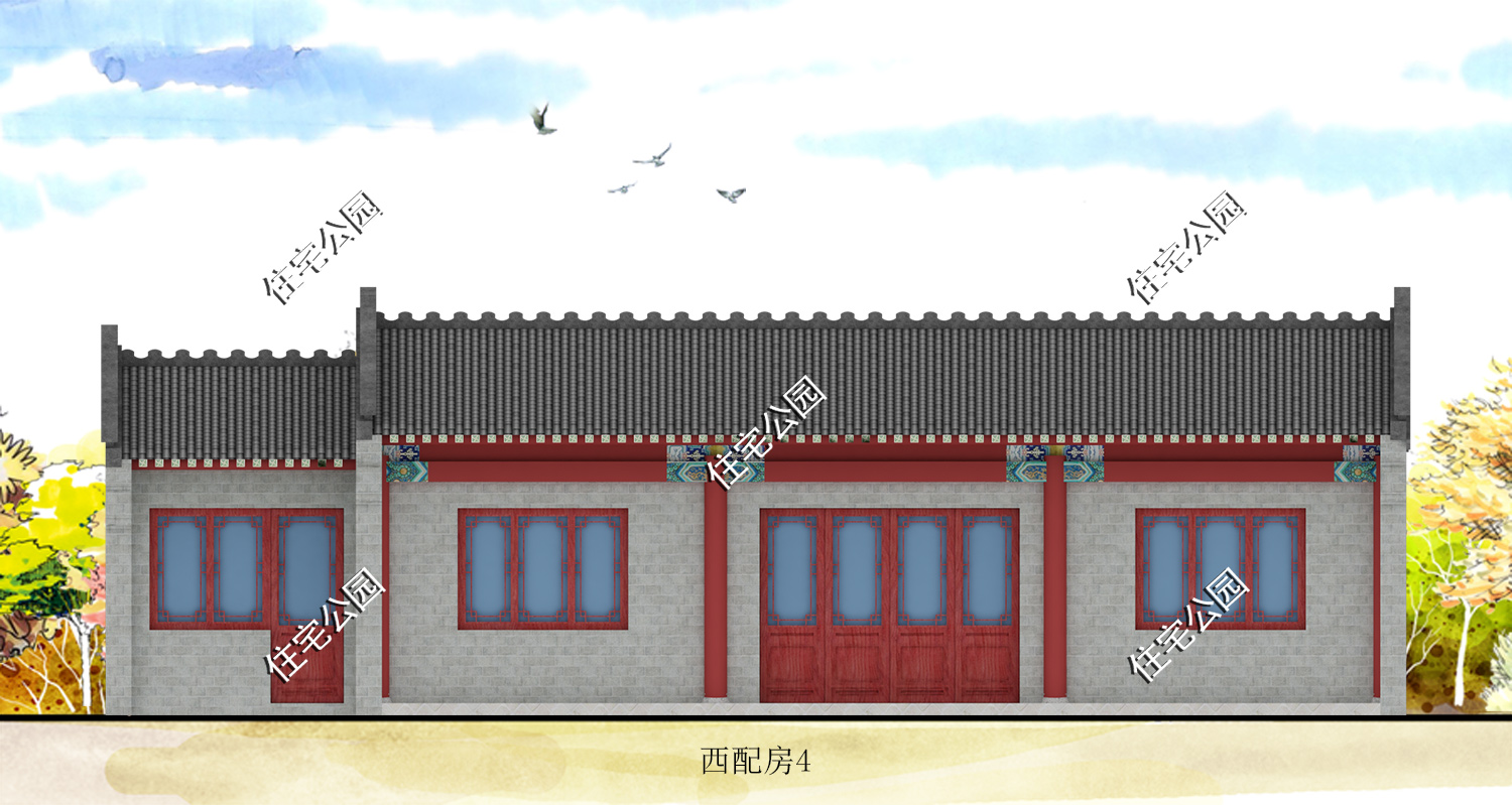 16×42米四合院,虽说不像皇宫般金碧辉煌,但也算得上是庄重大气