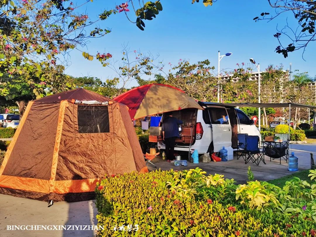 海南九所房车露营基地,三轮车自驾游穷游海南