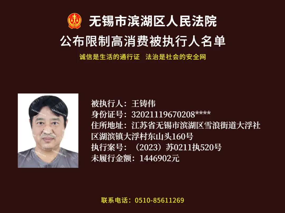 无锡失信被执行人最新名单,无锡被执行人名单