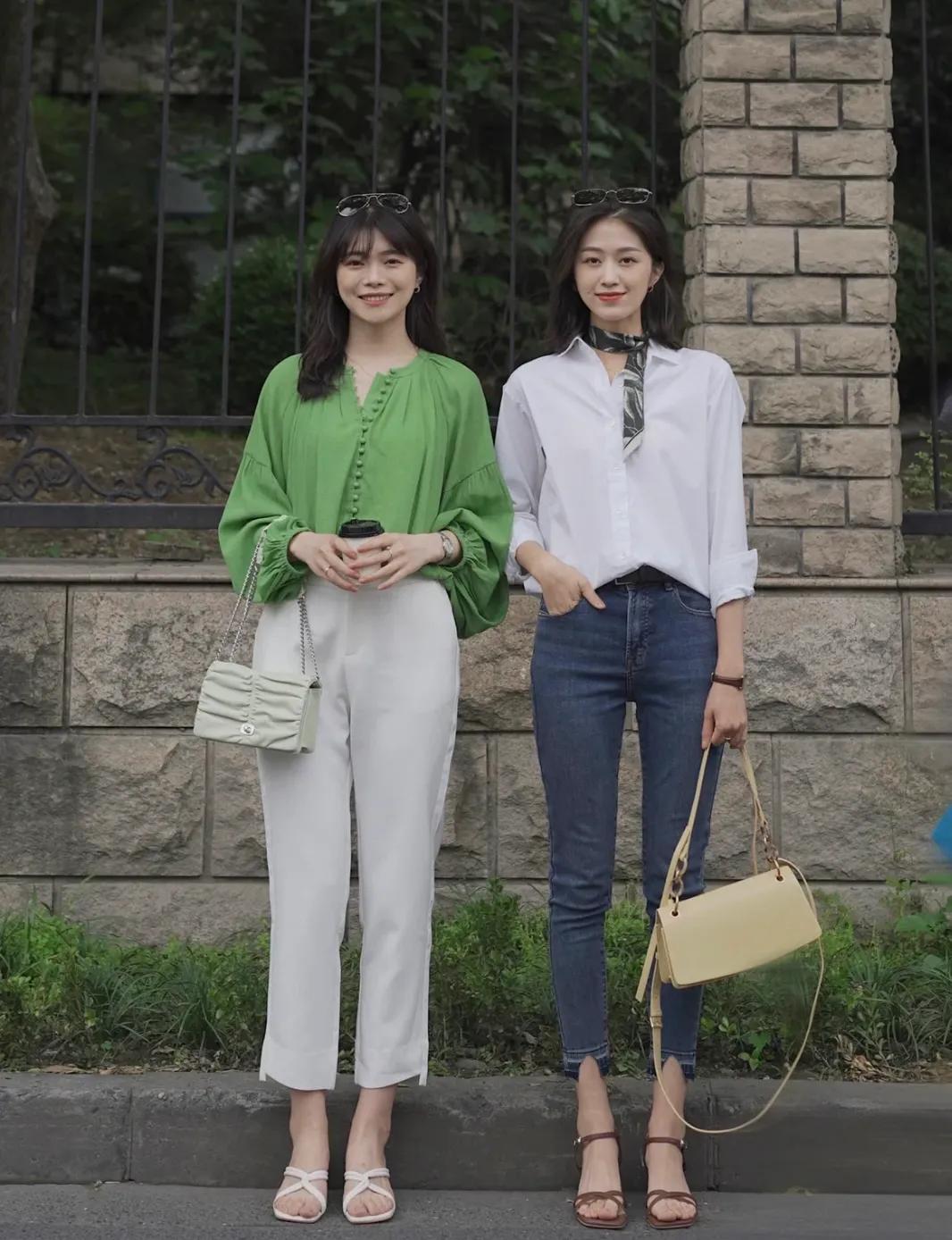 夏日闺蜜日常穿搭模板,夏季闺蜜装穿搭时髦可爱