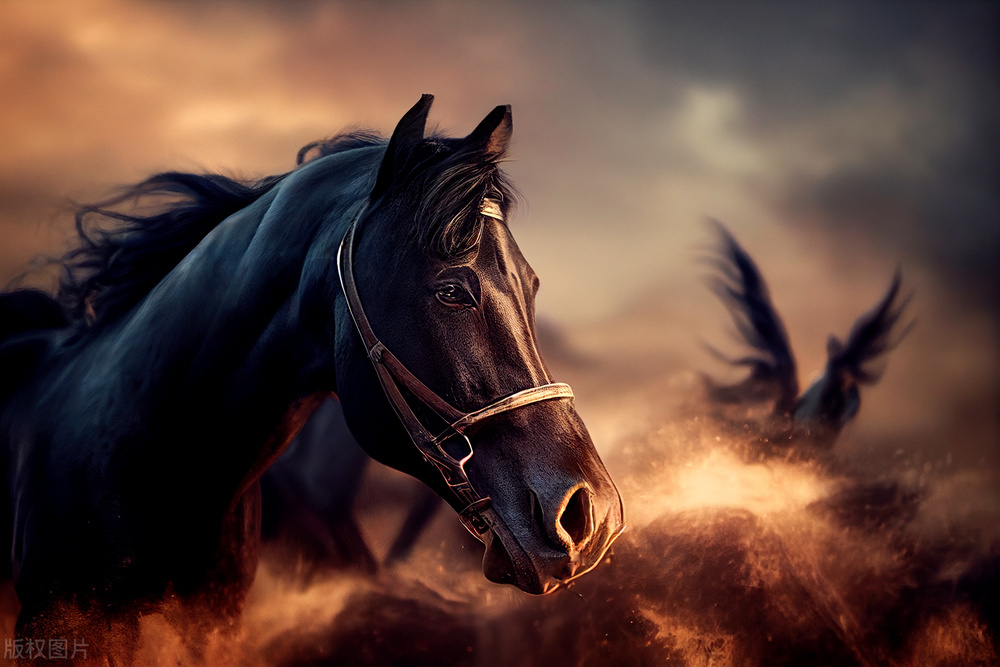 黑马王传奇：落魄黑马为保护妻儿，引走狼群后跳崖，枣红母马殉情