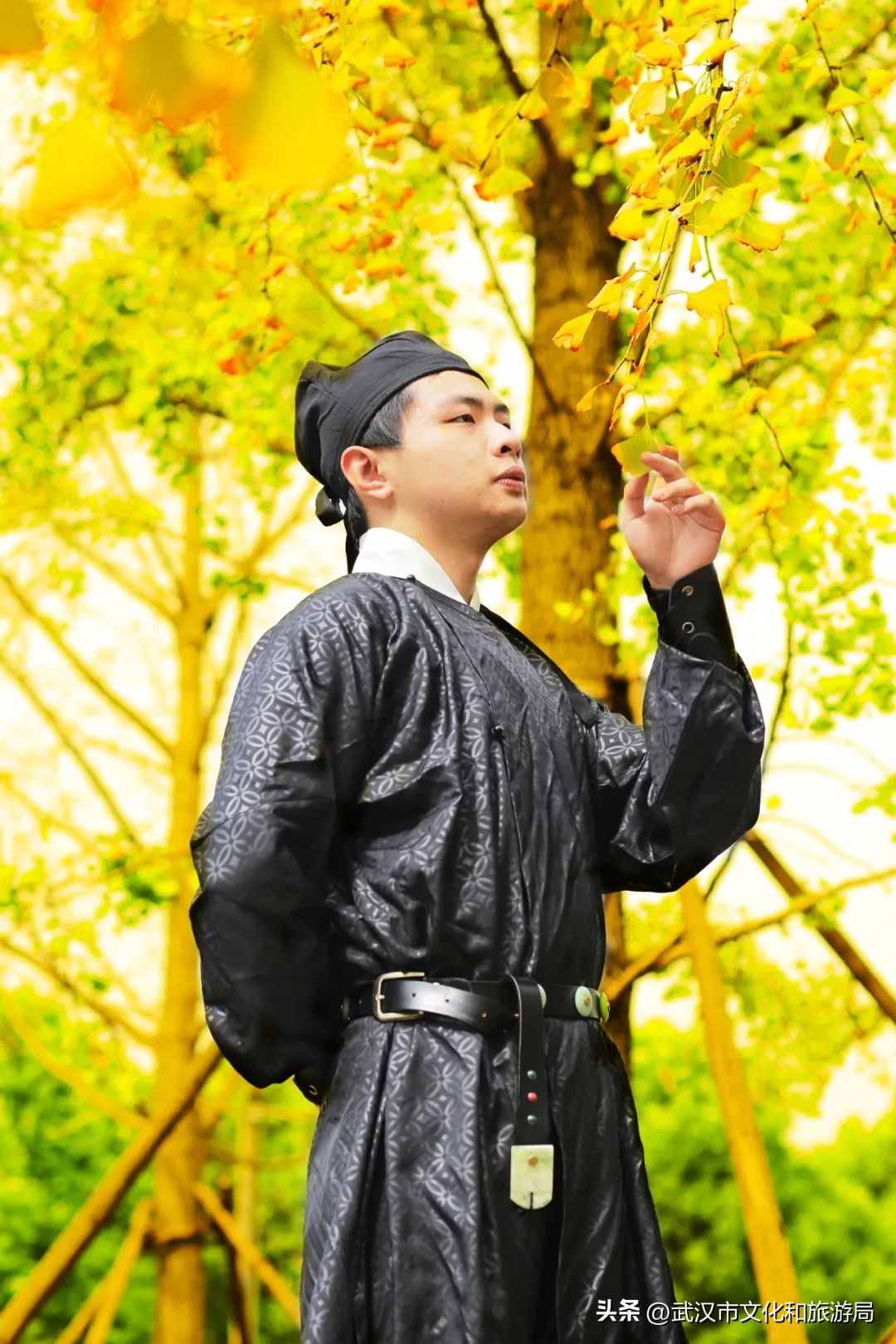 秋天的公园像一幅美丽的油画,园博园油画