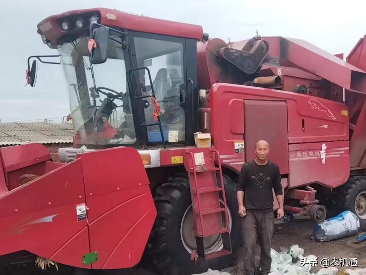 勇猛籽粒收获机视频,玉米收获机最新型最实用的多少钱