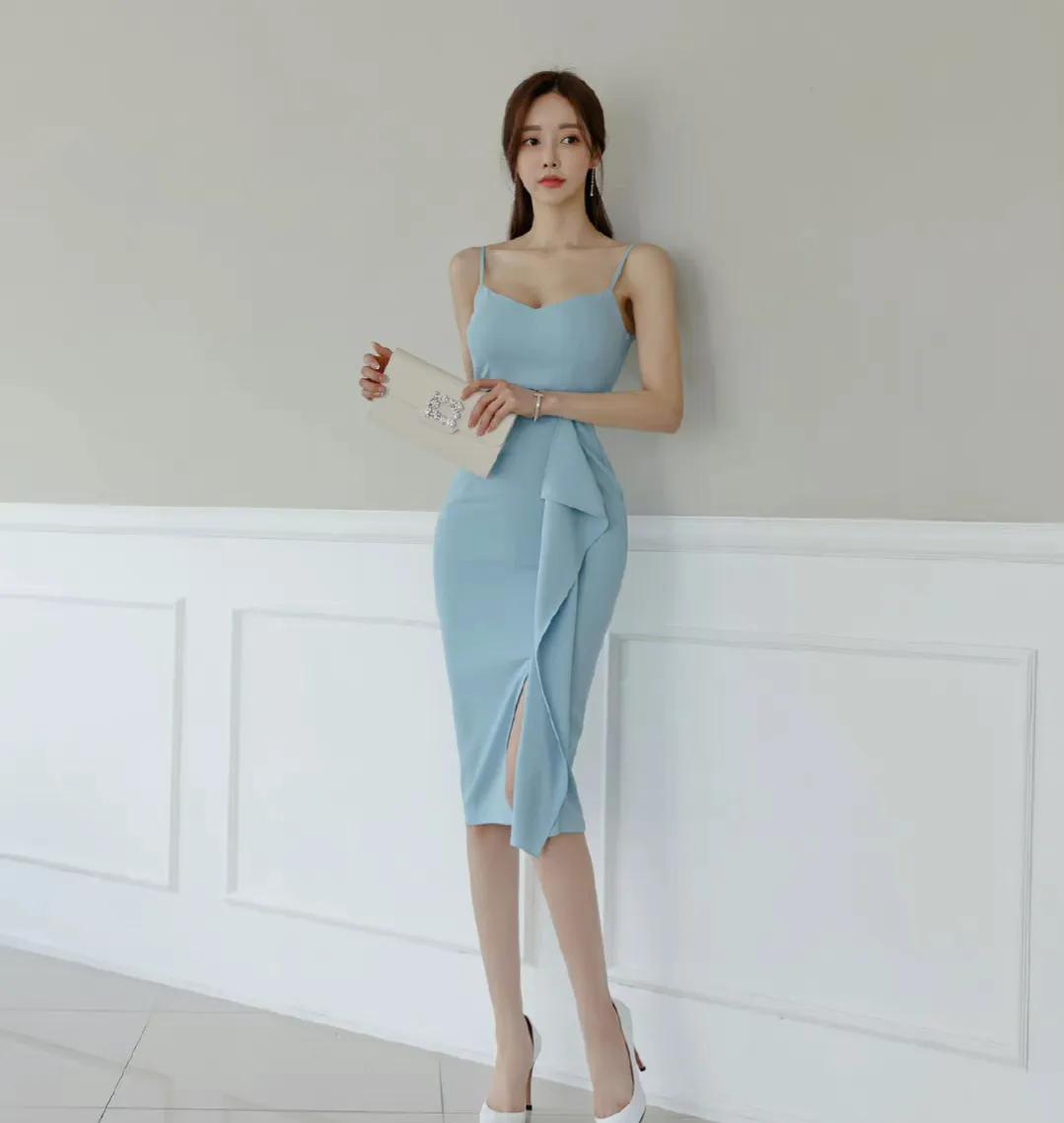 孙允珠芒果奶昔裙,孙允珠桃红粉色露肩裙