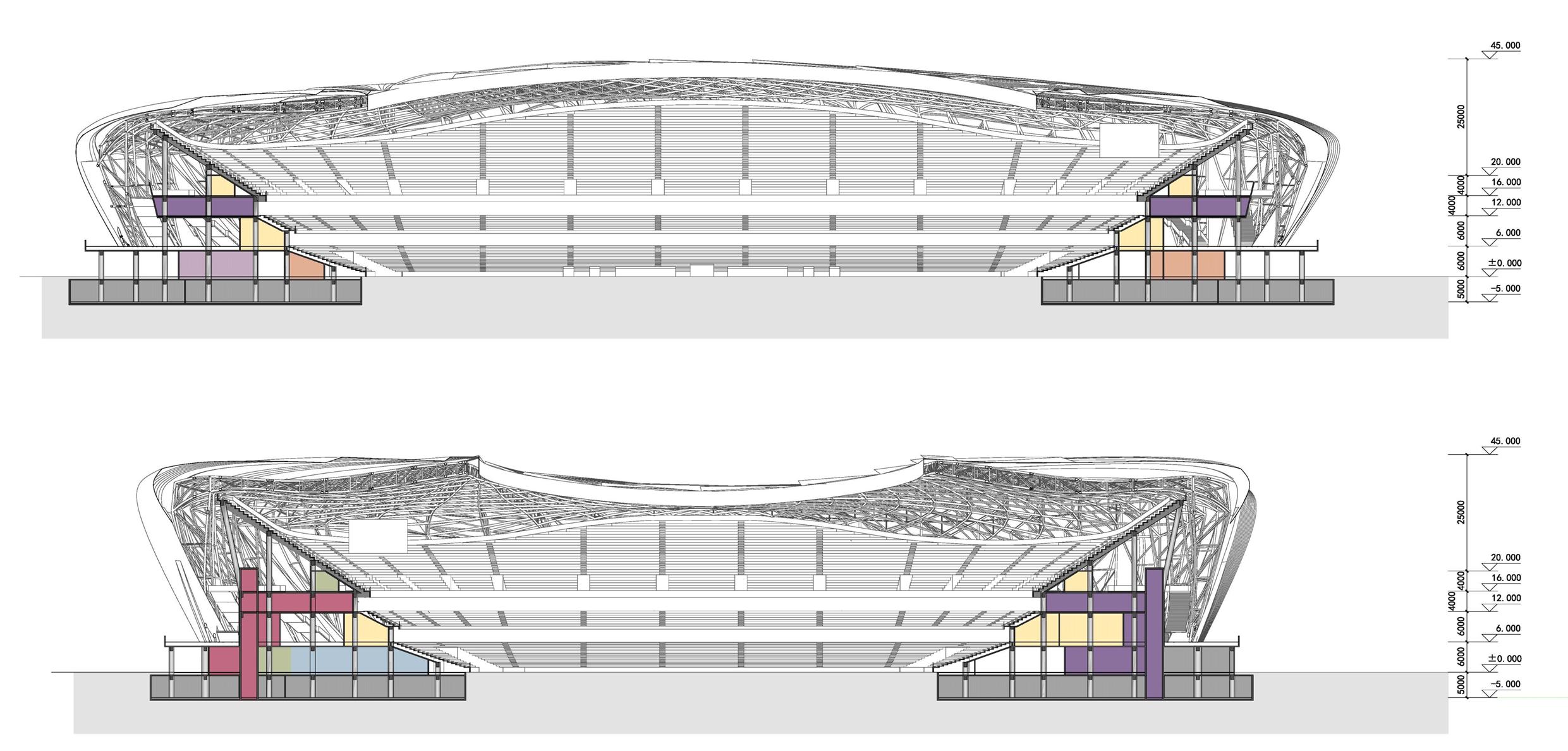 重庆龙兴足球场,重庆龙兴足球场内部航拍