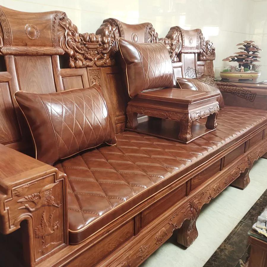 红木沙发坐垫以及木质沙发垫图片,红木家具定制红木坐垫