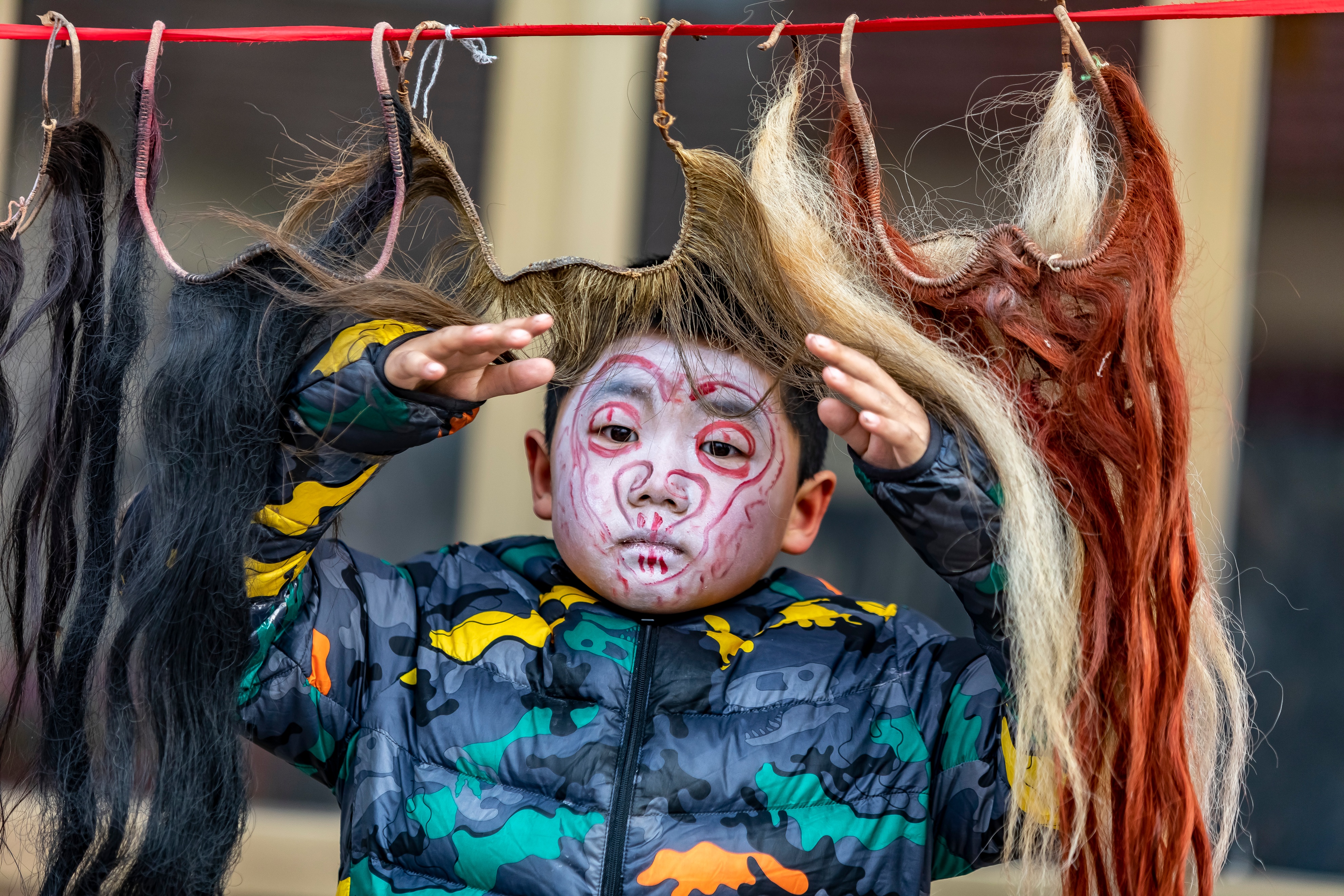 沂水大峪送火神时间,大峪村送火神舞狮