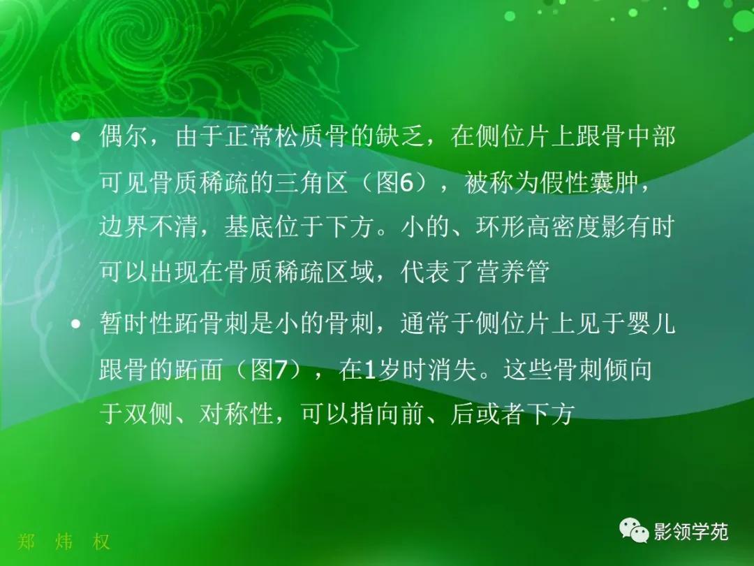 正常跟骨影像图,跟骨正常与变异影像表现图片