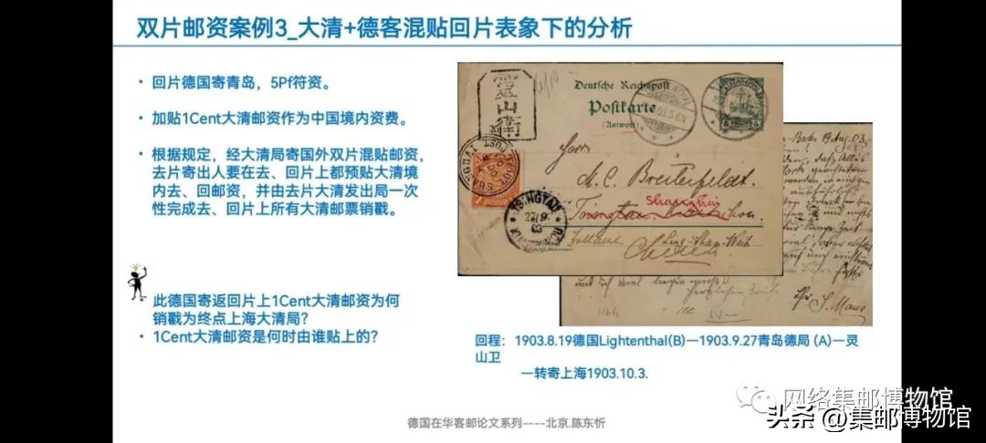 烽断无烟一一清末德国在华邮政邮资漫谈（信函与明信片）