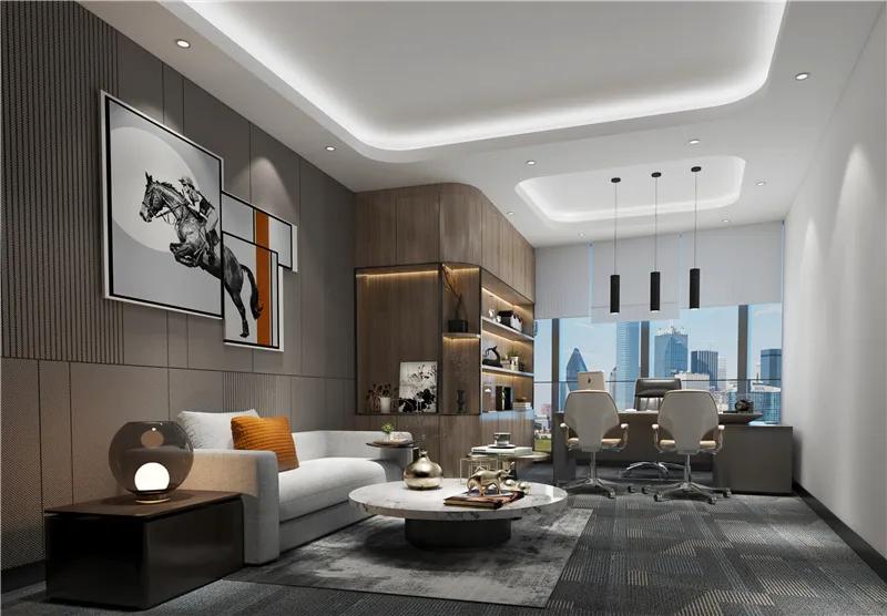 董事长办公室暗门设计,董事长办公室装修效果图大全