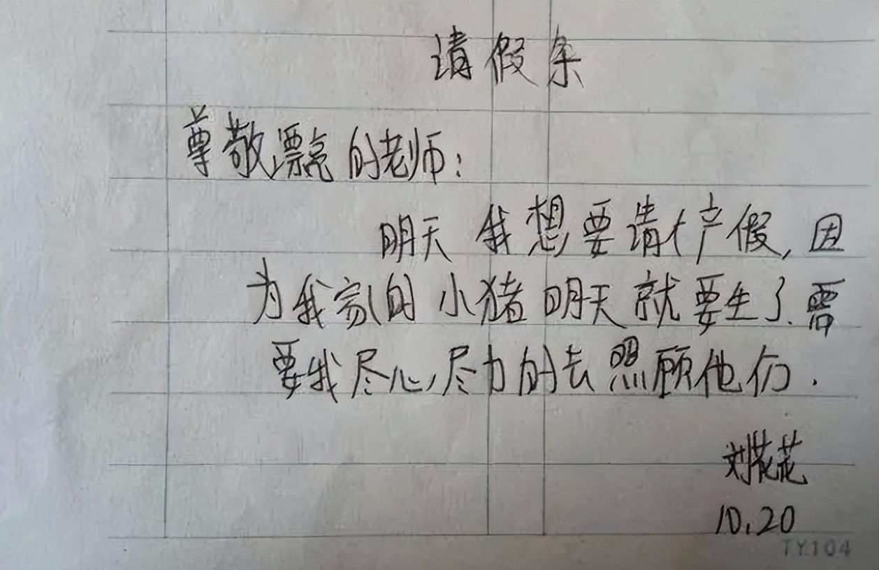 揭秘小学生奇葩写请假条,小学生奇葩请假条