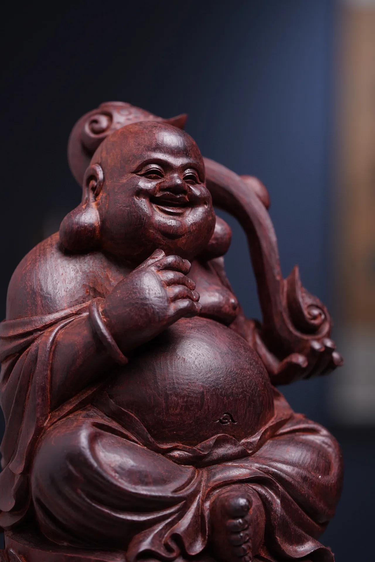 印度小叶紫檀观音,印度小叶紫檀弥勒佛像