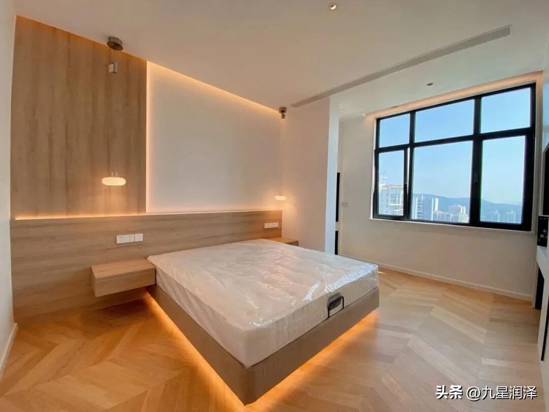 集成墙板床头背景墙装修效果图,床头乳胶漆背景墙装修效果图