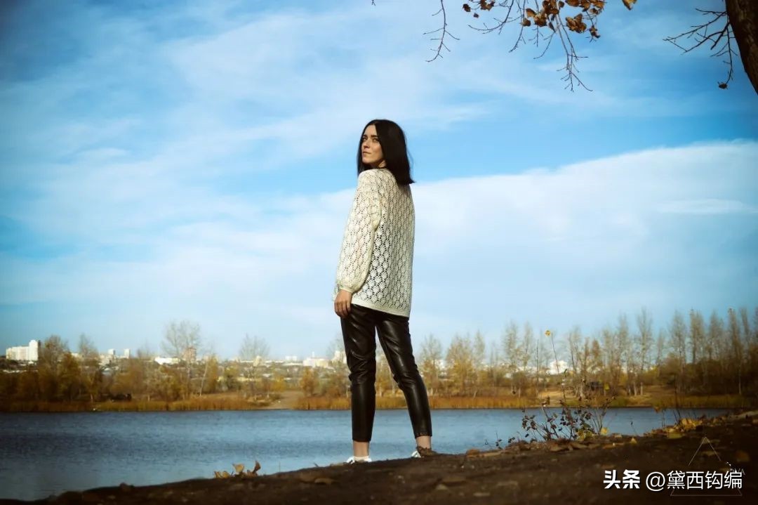 钩菠萝花套头衫详细完整的图解,手编菠萝钩针套头衫