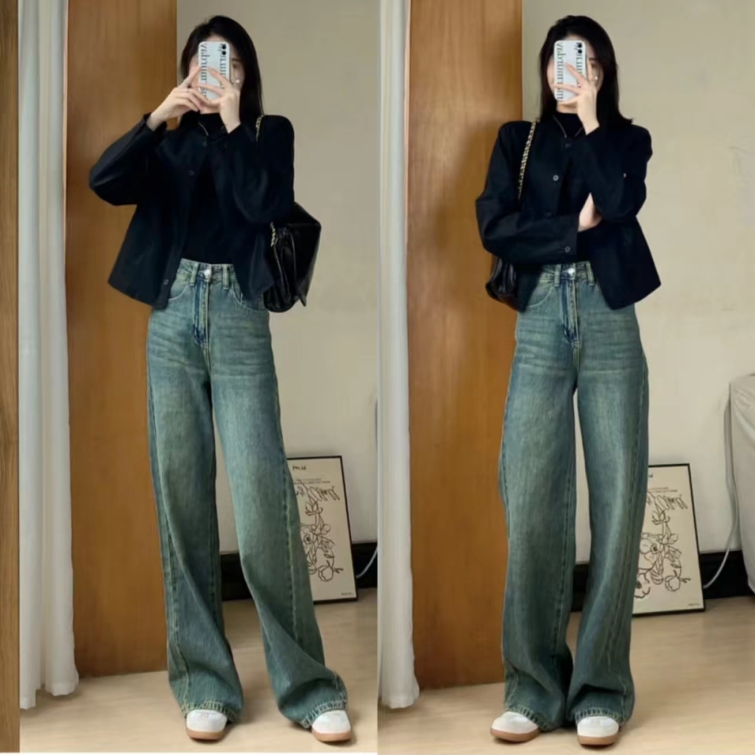 秋冬黑色宽松皮衣两件套,40-50岁洋气皮衣套装