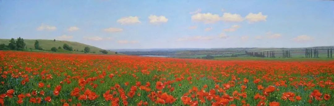 光影很强的油画风景,这油画太美了把光影画到了极致