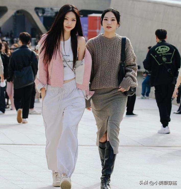 首尔街拍女穿搭图片,首尔街拍穿搭美女