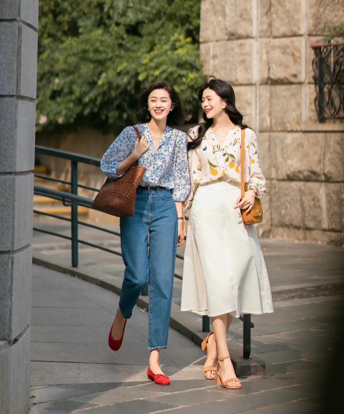 夏日闺蜜日常穿搭模板,夏季闺蜜装穿搭时髦可爱