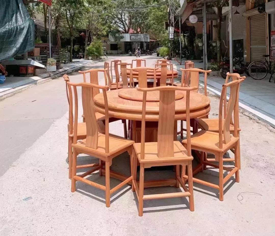 缅甸花梨木太师椅餐桌,中式缅甸花梨实木餐桌