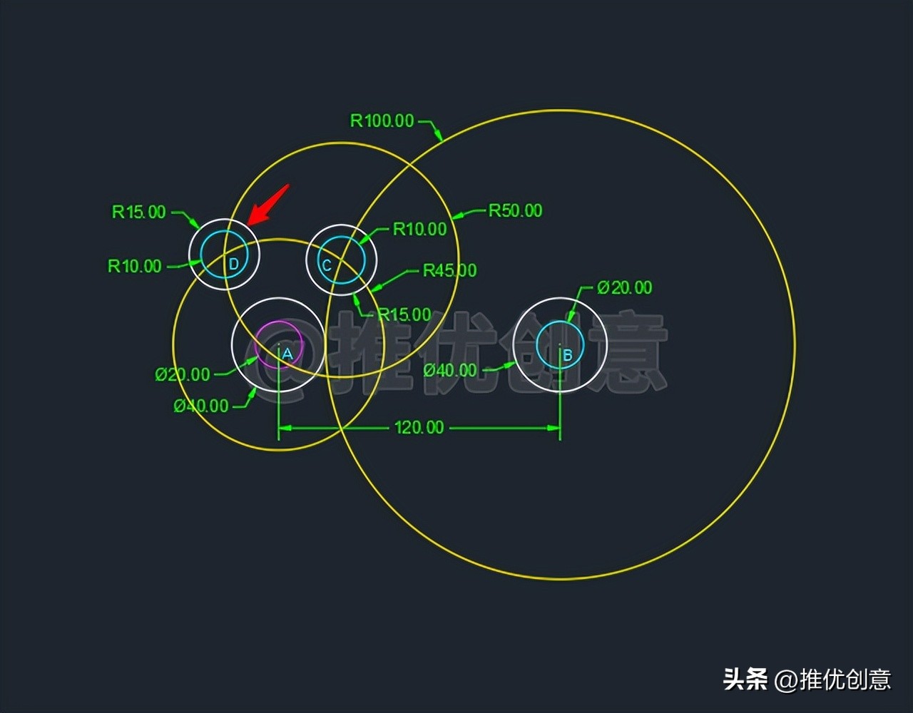 cad绘图教程直角定位,cad的机械制图初学入门图