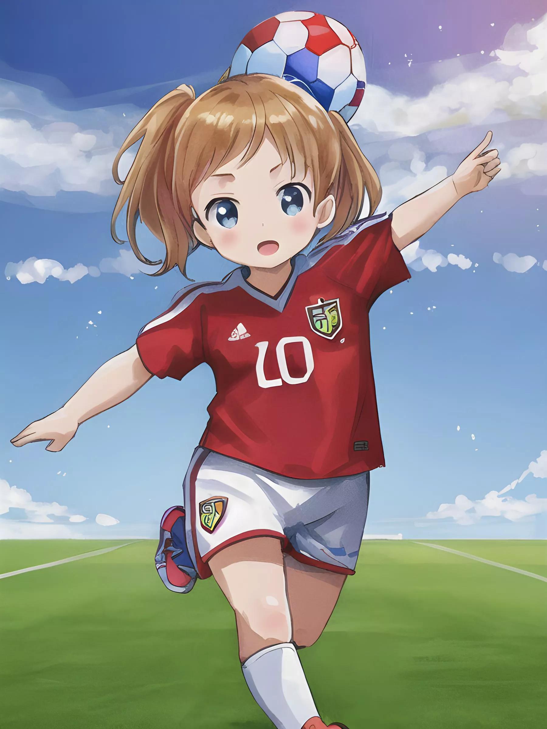 二次元足球宝贝壁纸,近日ai绘画爆款作品