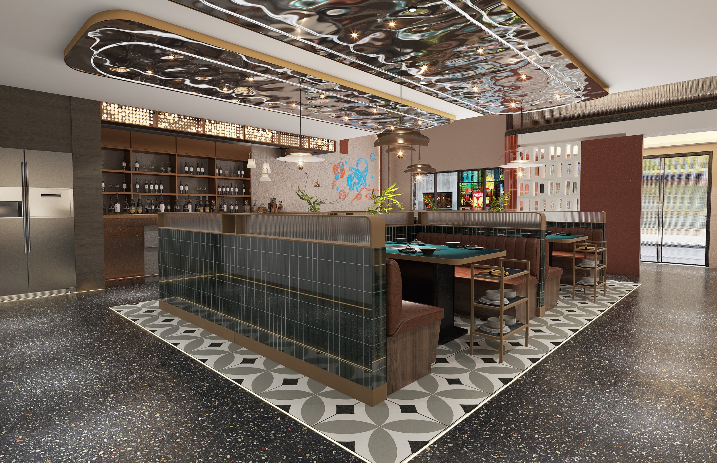 银川烧烤店装修设计报价,银川烧烤店装修设计效果图