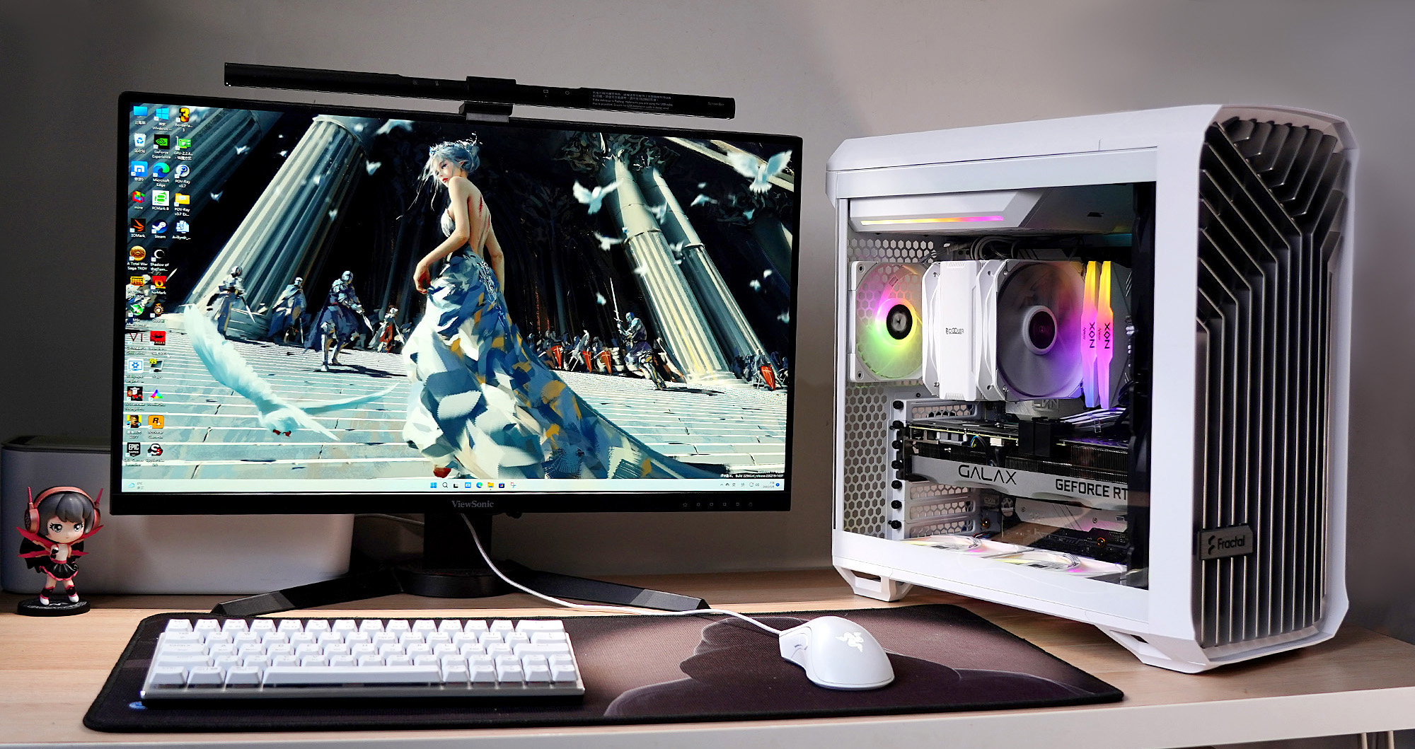 白银经典配色，最强风冷组合，能玩老头环，也是生产力的PC主机