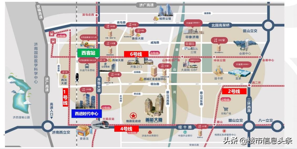 济南槐荫区西城西进时代中心,济南东部商务区哪些楼盘好