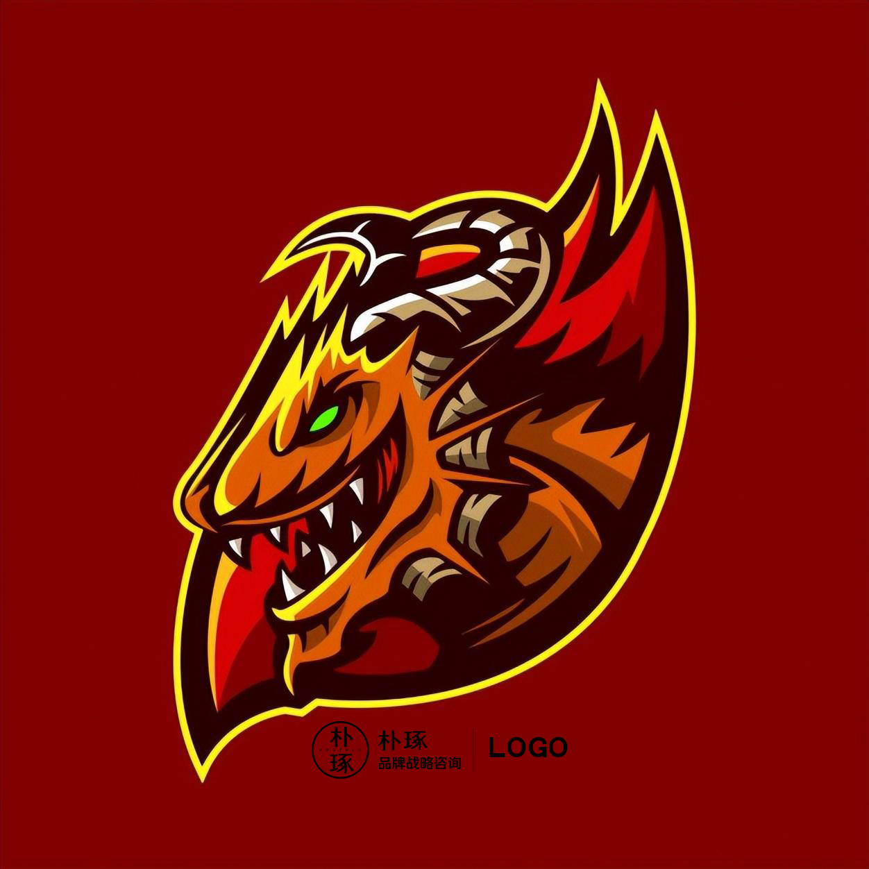 龙元素的logo设计,恐龙logo设计图