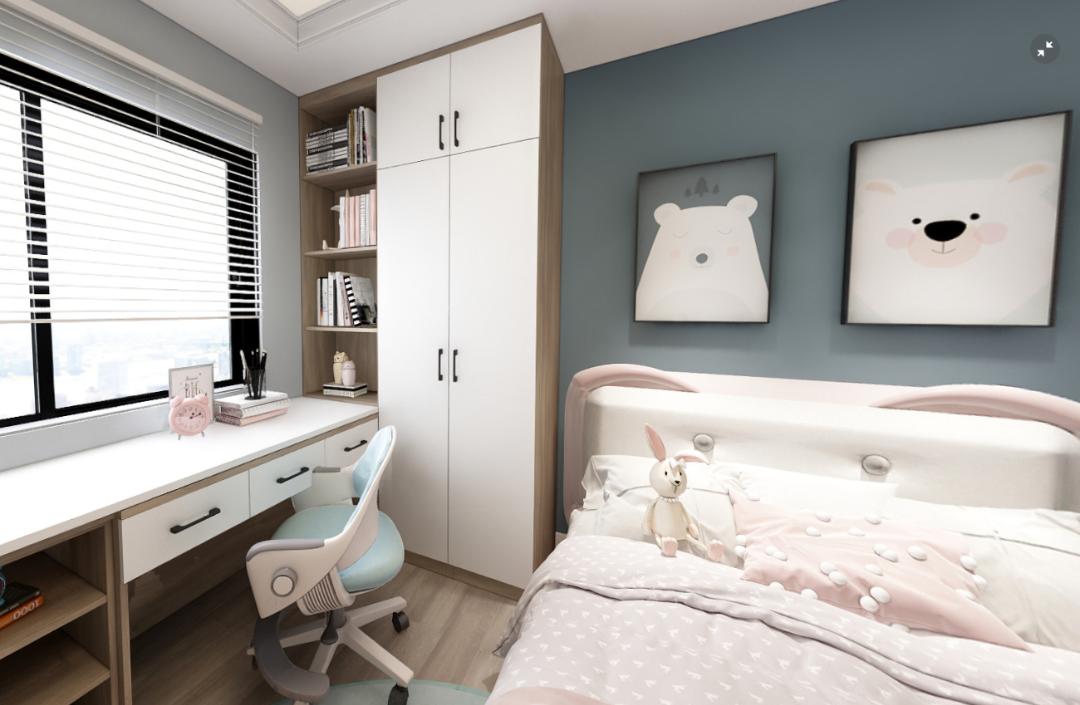 小房间只能放一张床儿童房设计,儿童房空间小双床不要上下铺