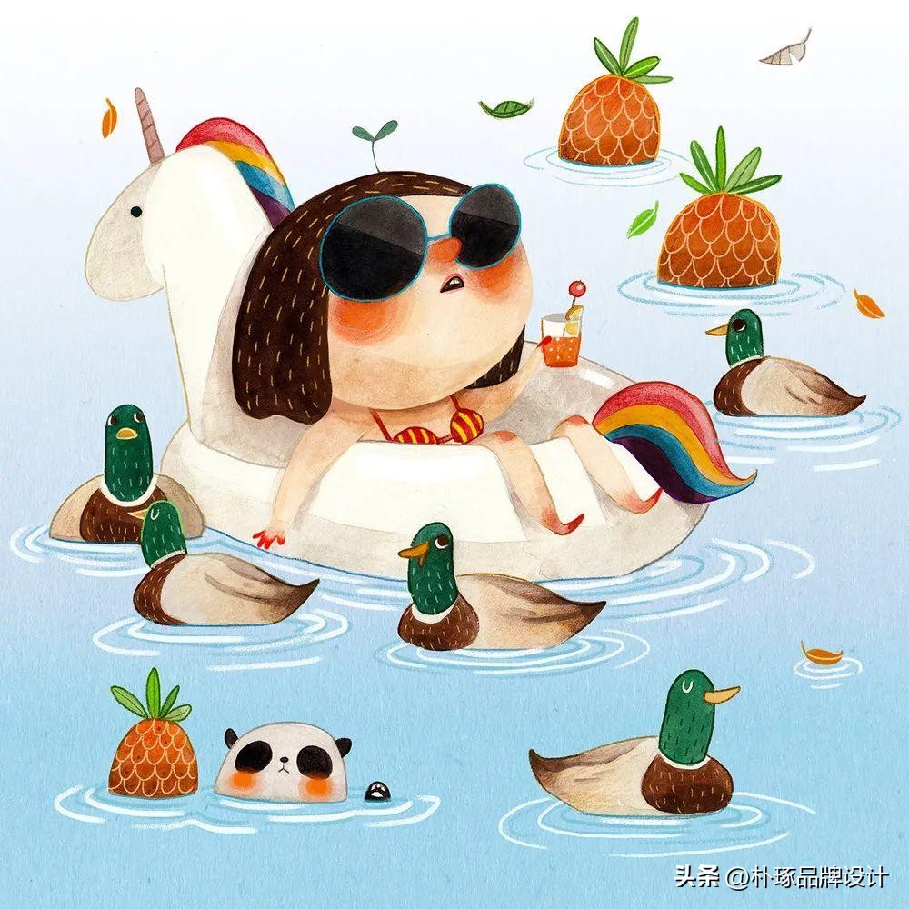 有深度意境的插画,如此清新淡雅的插画太有美感了