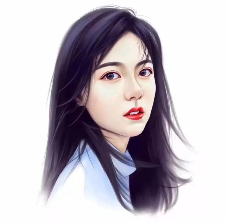 头像女简单干净气质卡通手绘头像,头像文艺复古手绘头像