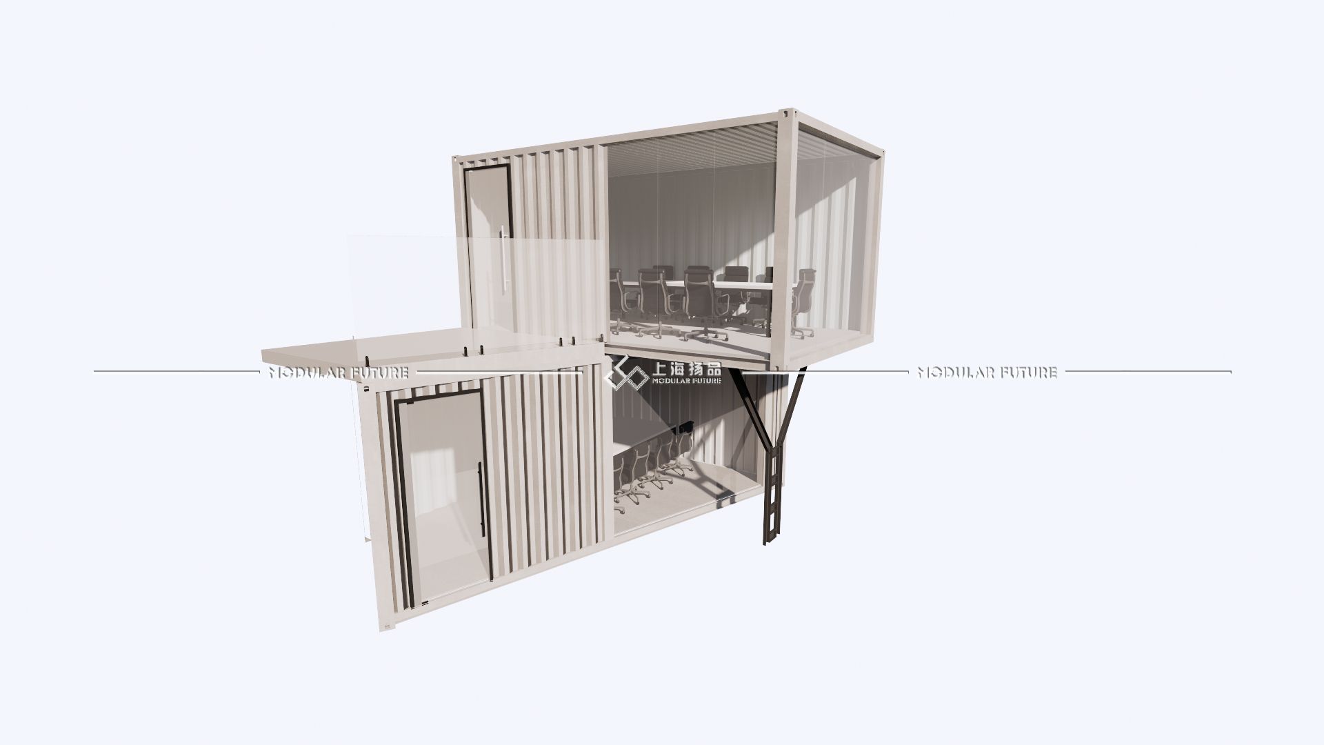 集装箱式办公室设计,阁楼式集装箱办公室
