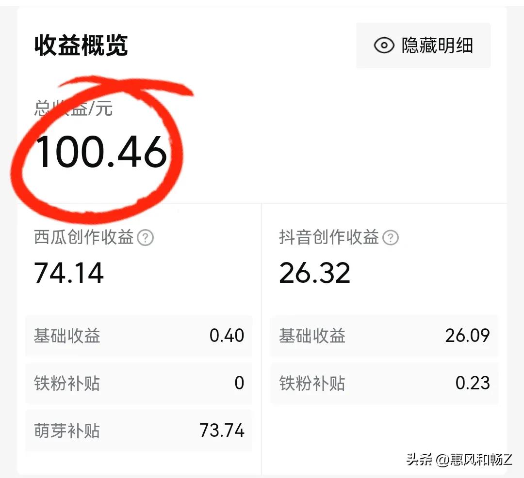 1条视频，3个月，收益这么多！您觉得怎么样？
