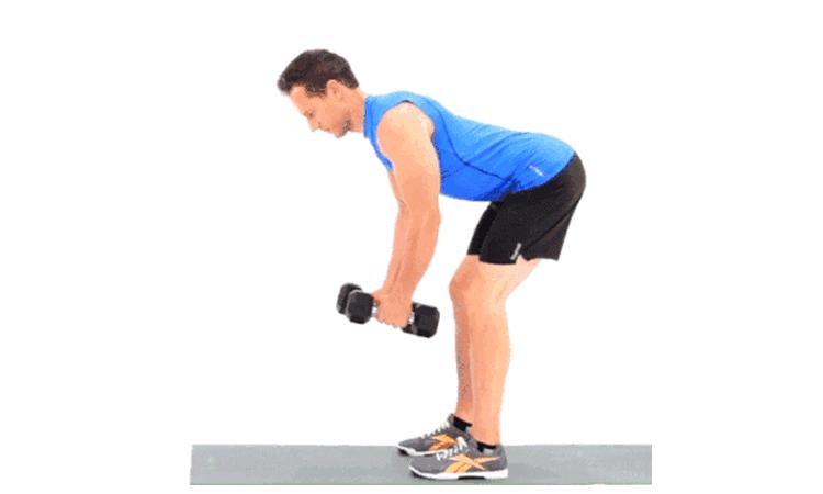 以哑铃动作来练肩部肌肉