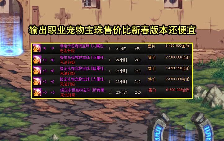 dnf宠物50力量附魔宝珠,现在的dnf宠物宝珠