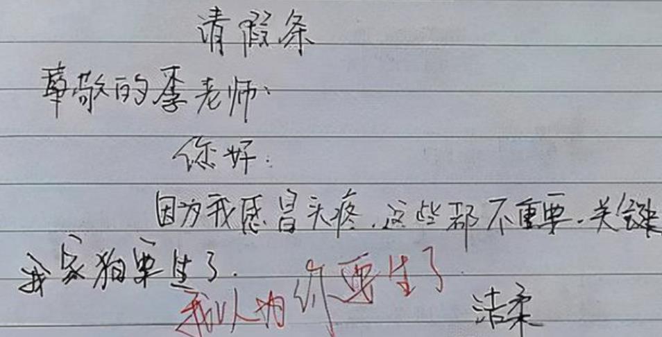 大学生“硬气”请假条走红，理由只有4个字，老师却“乖乖”给假