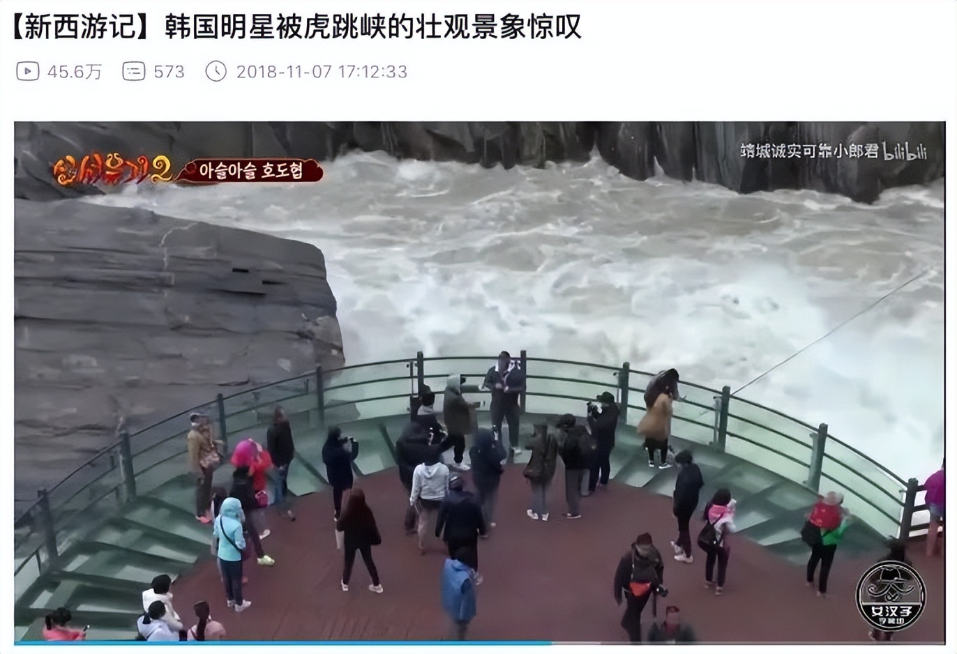 韩国人在云南虎跳峡,韩国人看云南虎跳峡