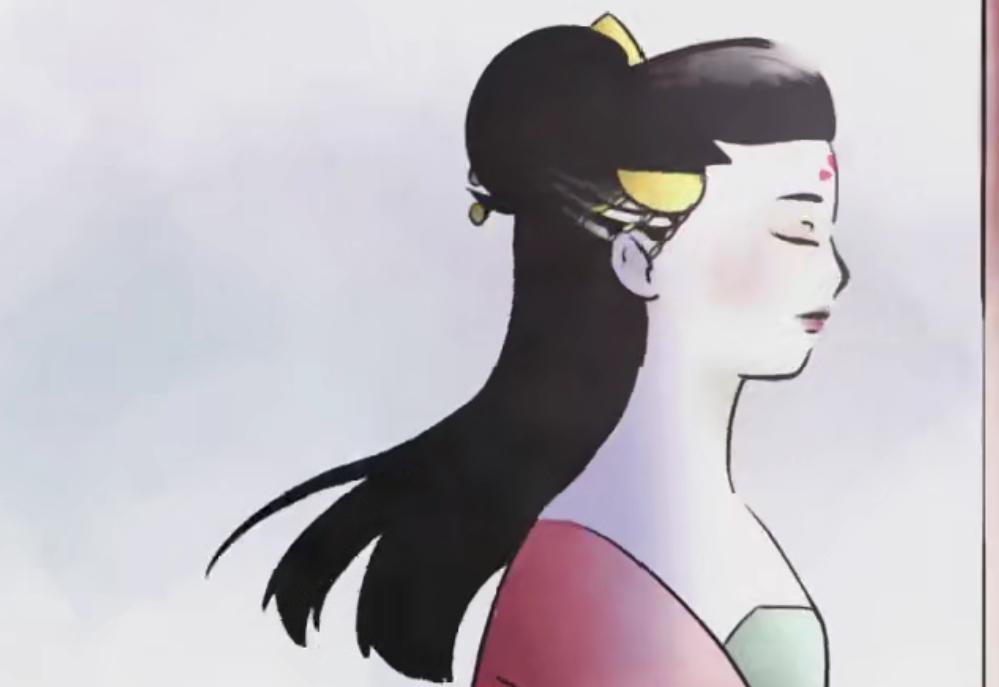 水墨风动漫女生图片,水墨风动漫女图文